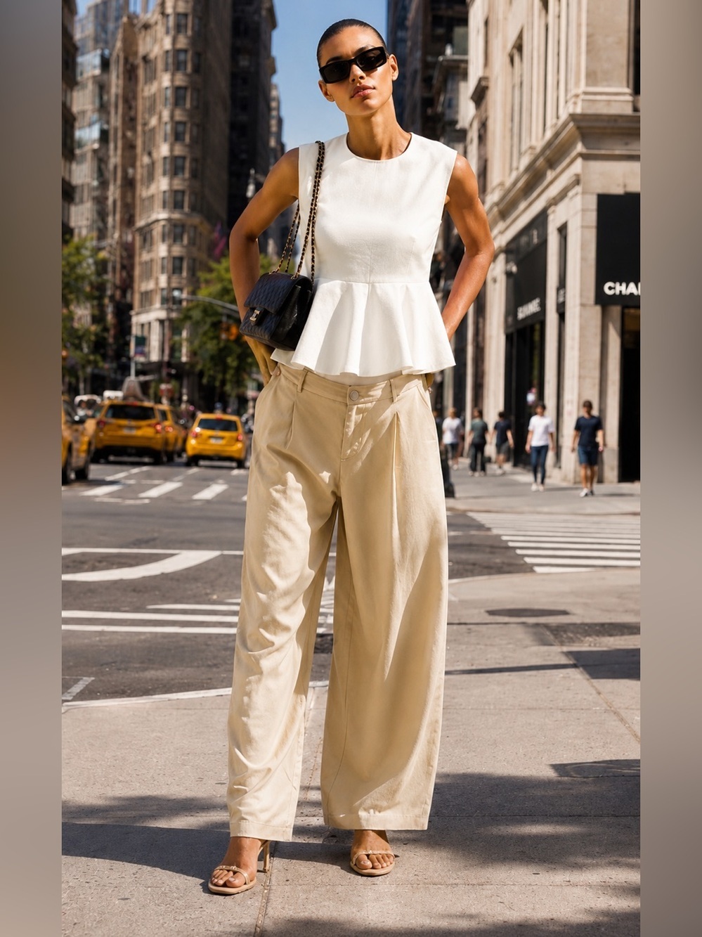 NEW Rustic wide-leg summer/ vacation trousers MID-CAMEL SIZE S 
🚨NO DISCOUNT